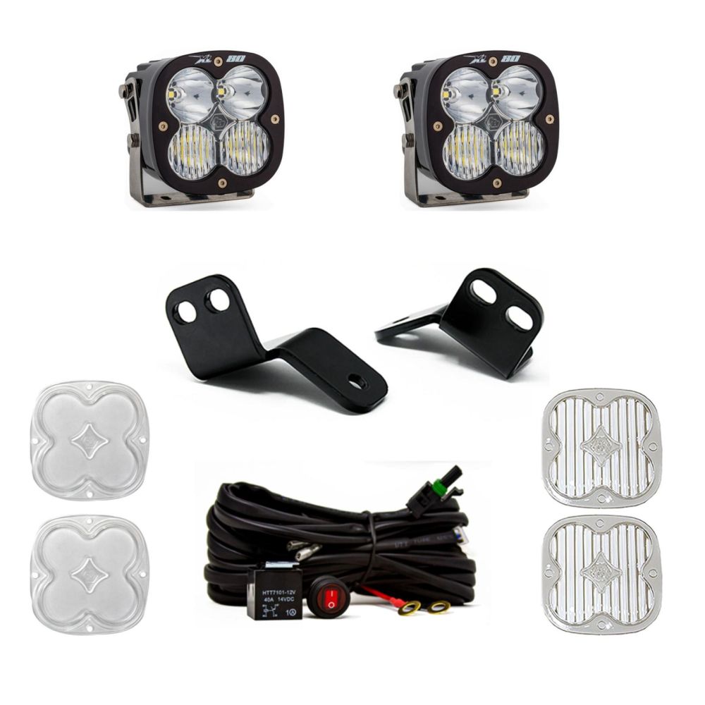 Baja Designs A-Pillar Light Kit Pair XL80 Series Spot And Driving/Combo Pattern Clear Lens 447824