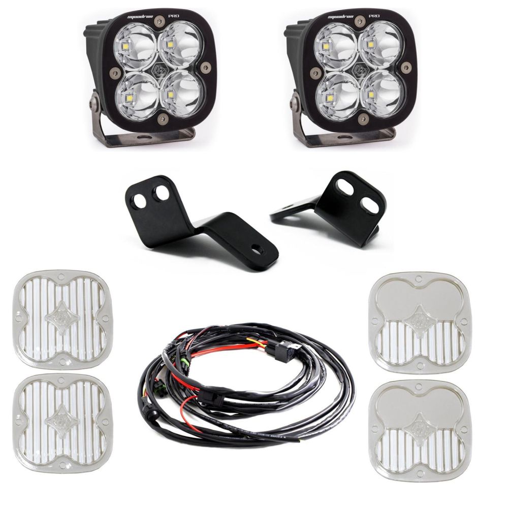 Baja Designs A-Pillar Light Kit Pair Squadron Pro Series Driving/Combo Pattern Clear Lens 447828