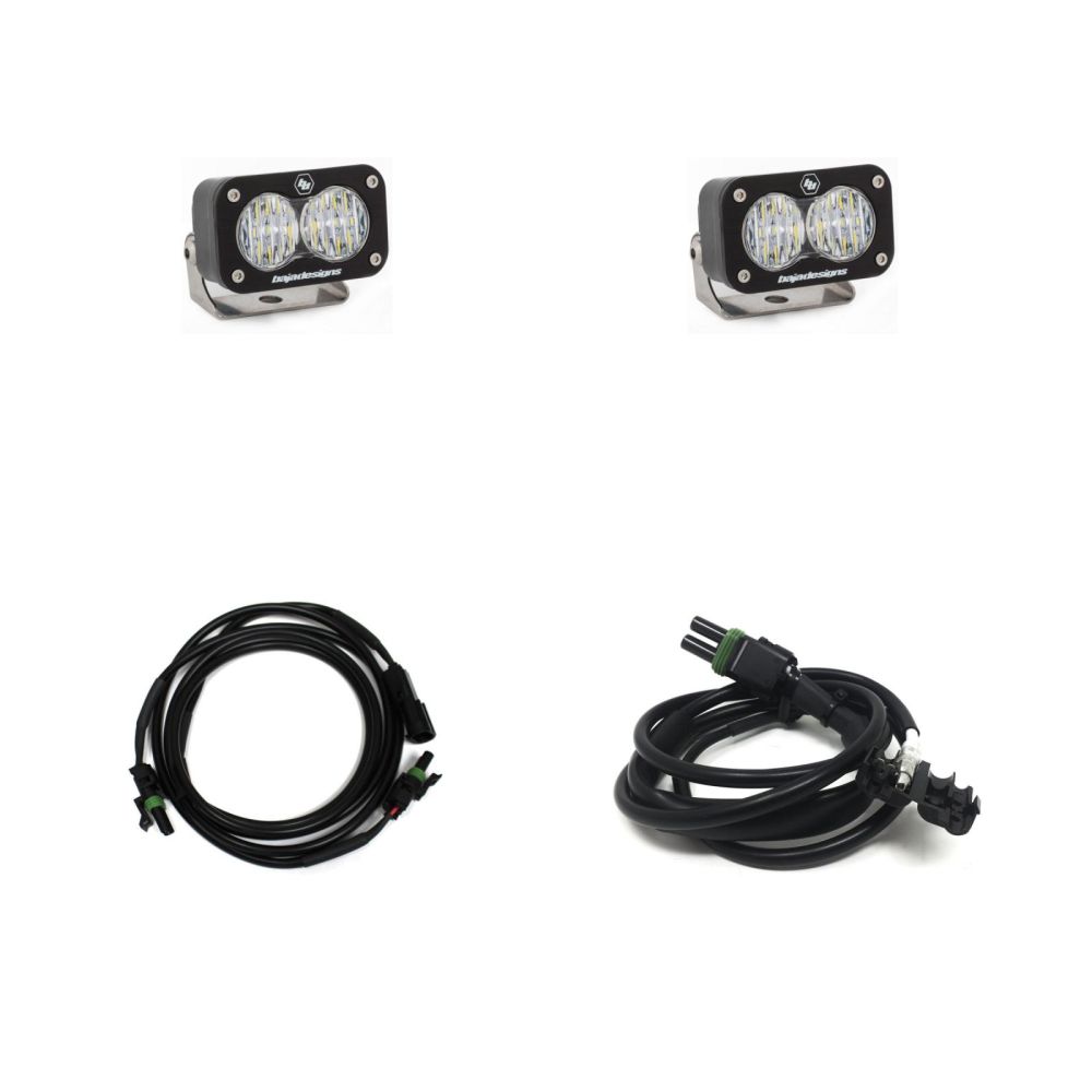 Baja Designs Reverse Light Kit Pair Dual S2 Sport Series Wide Cornering Pattern Clear Lens 447853
