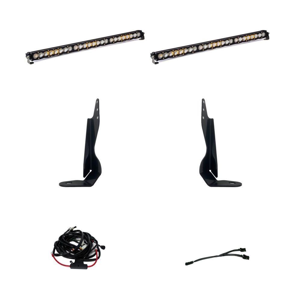 Baja Designs Grille Light Bar Kit Dual 30 inch S8 Series Driving/Combo Pattern Clear Lens 447854