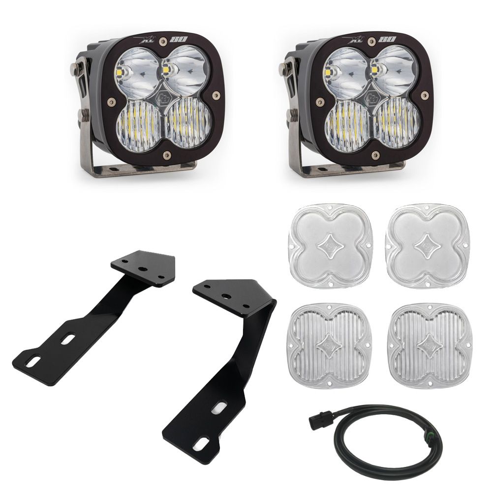 Baja Designs A-Pillar Light Kit Pair XL80 Series Driving/Combo Pattern Clear Lens Toggle Wiring 447858