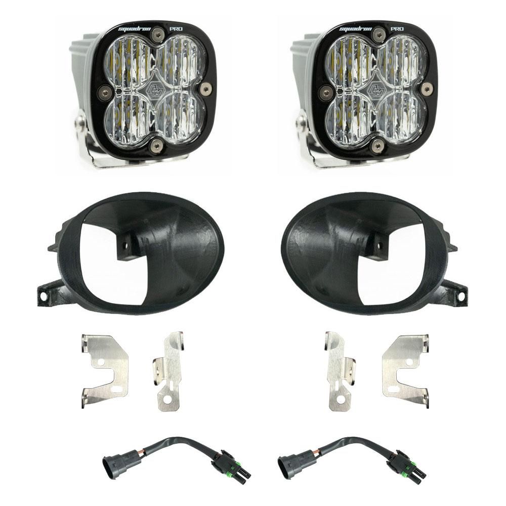 Baja Designs Fog Pocket Light Kit Squadron Pro Series Spot Pattern Clear Lens 447864