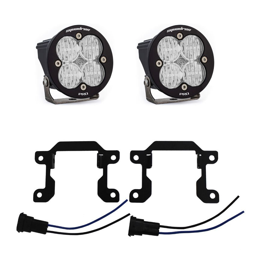 Baja Designs Fog Pocket Light Kit Squadron Sport Series Wide Cornering Pattern Clear Lens 448034
