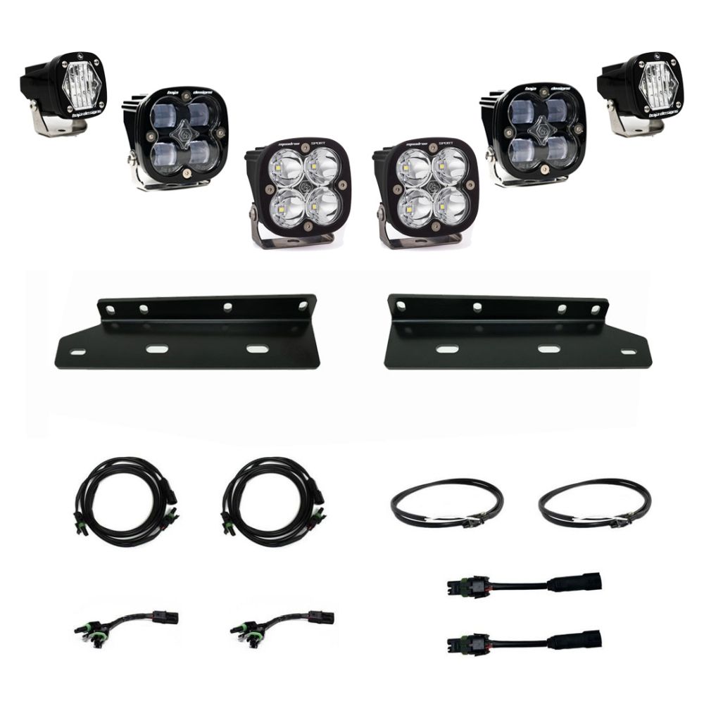 Baja Designs Fog Pocket Light Kit S1 / Squadron Series SAE Pattern Clear Lens For Ford F-150 Raptor 2021-2023 448055