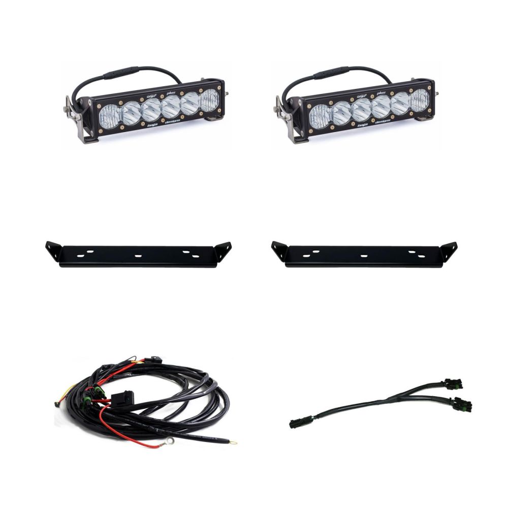 Baja Designs Behind Grille Light Bar Kit Dual 10 inch OnX6+ Series Driving/Combo Pattern Clear Lens 448063