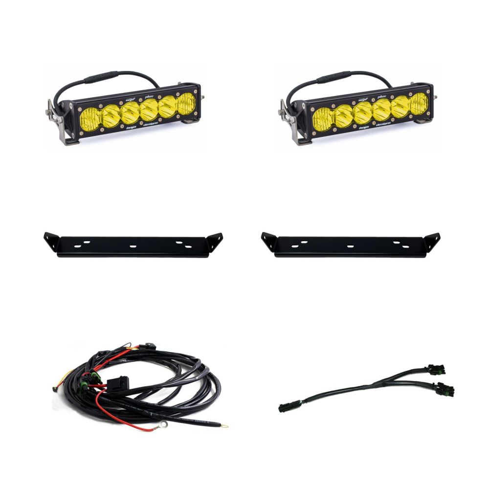Baja Designs Behind Grille Light Bar Kit Dual 10 inch OnX6+ Series Driving/Combo Pattern Clear Lens 448064