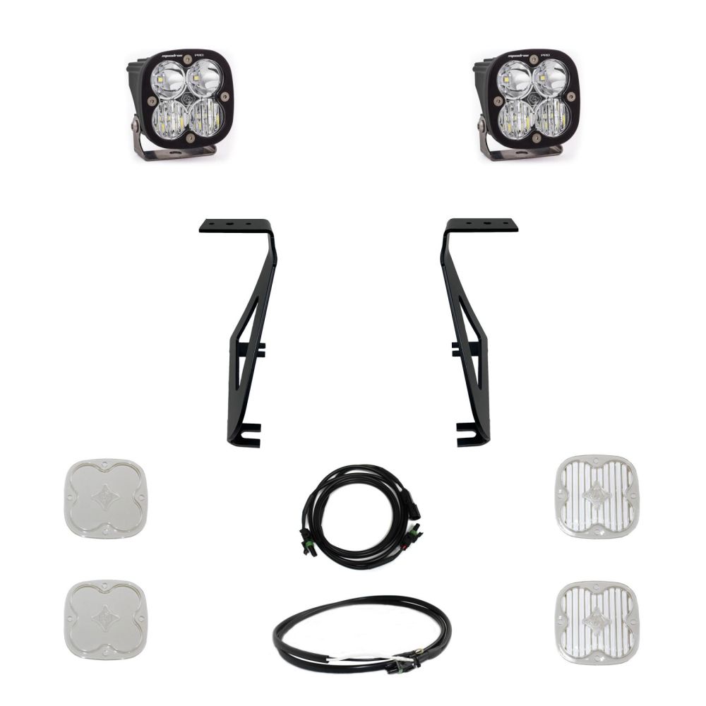 Baja Designs A-Pillar Light Kit Pair Squadron Pro Series Driving/Combo Pattern Clear Lens For Ford F-150 Raptor 2021-2023 448069