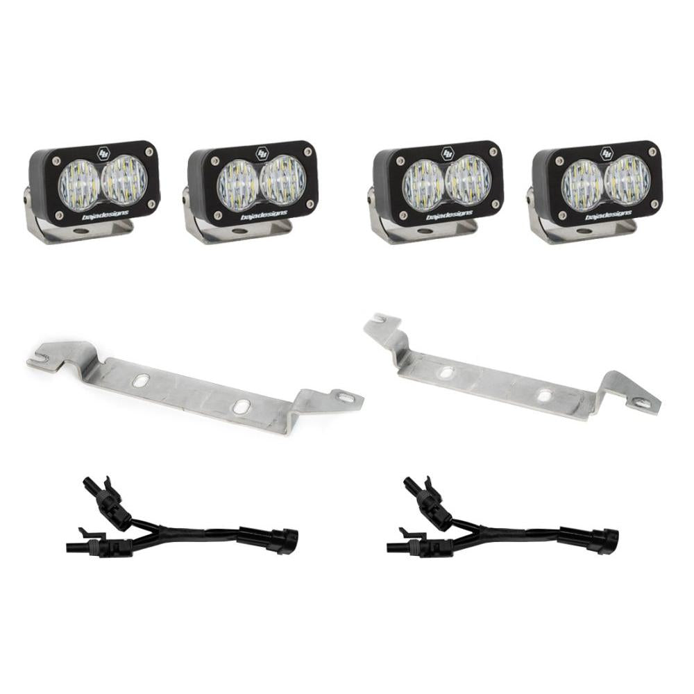 Baja Designs Fog Pocket Light Kit Dual S2 Sport Series Wide Cornering Pattern Clear Lens 448080