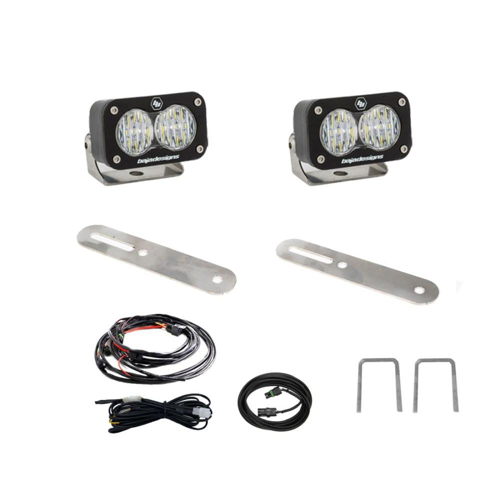 Baja Designs Reverse Light Kit Pair Dual S2 Sport Series Wide Cornering Pattern Clear Lens 448082