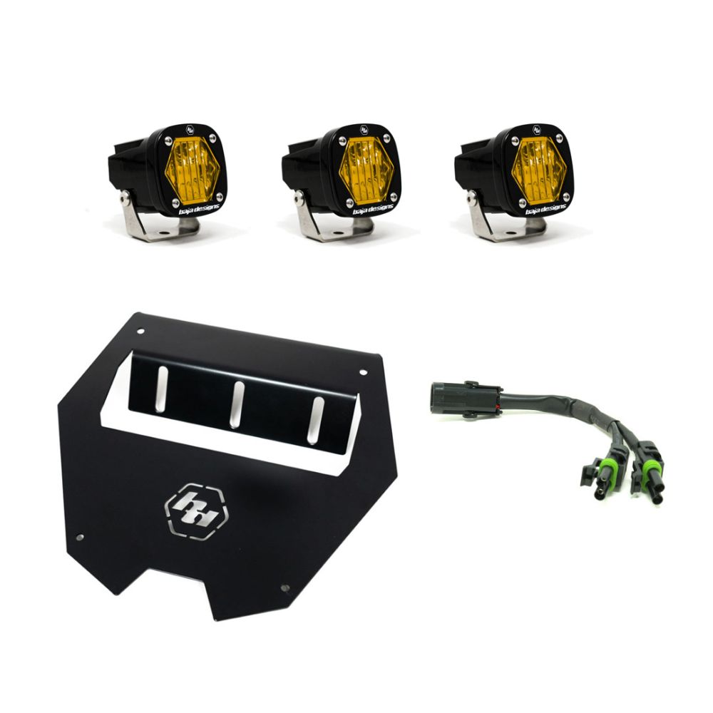 Baja Designs Lower Fascia Light Kit S1 Series Wide Cornering Pattern Baja Amber Lens 448099