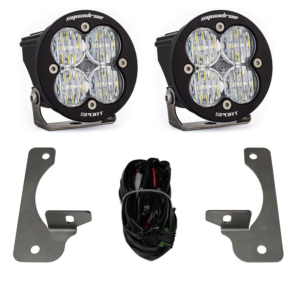 Baja Designs Fog Pocket Light Kit Squadron-R Sport Series Wide Cornering Pattern Clear Lens 448147
