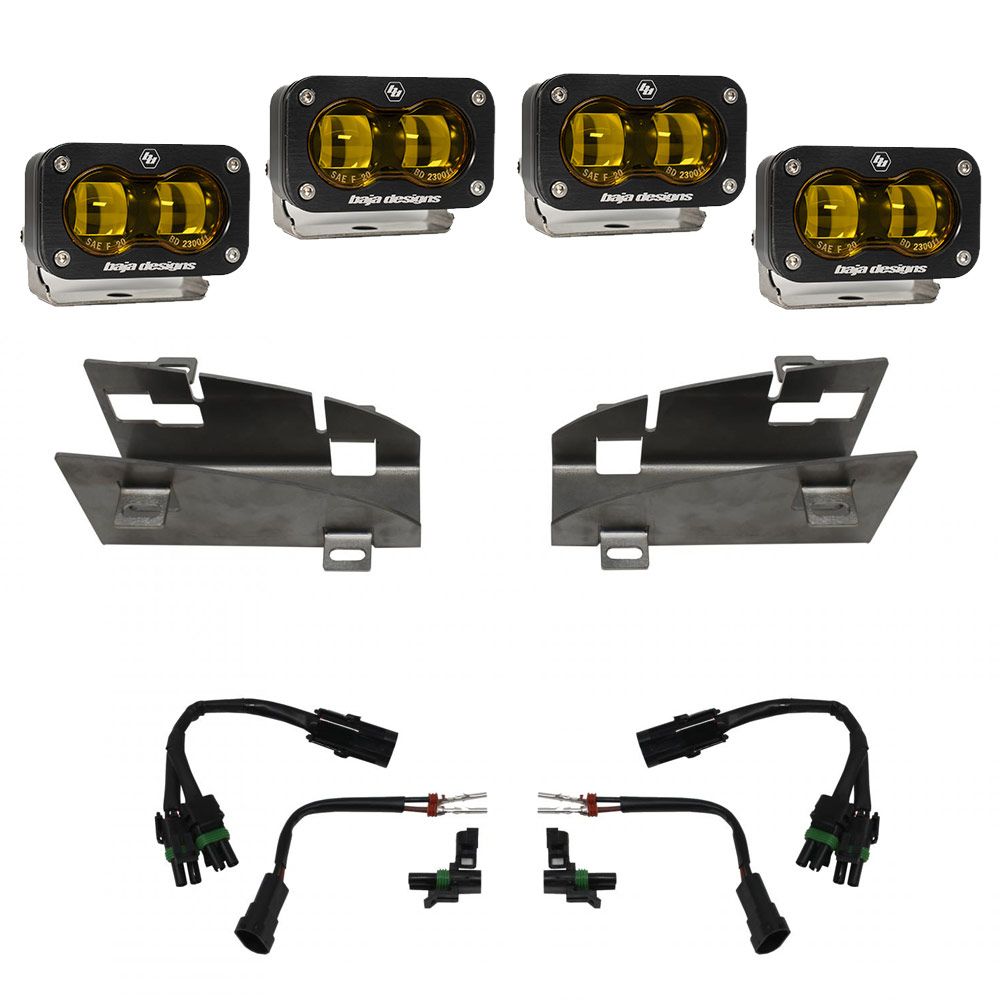 Baja Designs Fog Pocket Light Kit S2 SAE Series Baja Amber Lens 448169