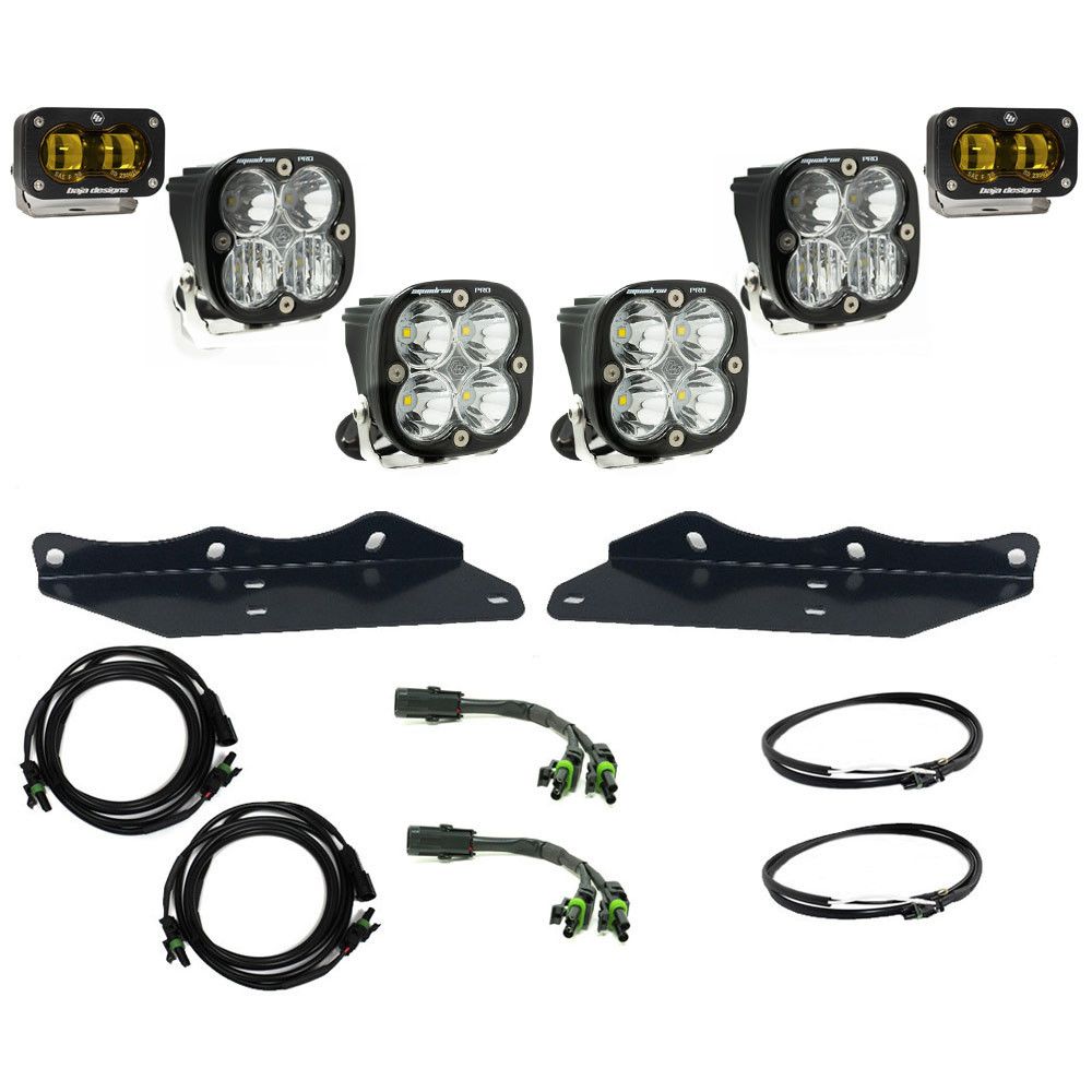 Baja Designs Fog Pocket Light Kit S2 SAE / Pro Series Multi Pattern Baja Amber Lens For Ford F-150 Raptor 2017-2020 448177
