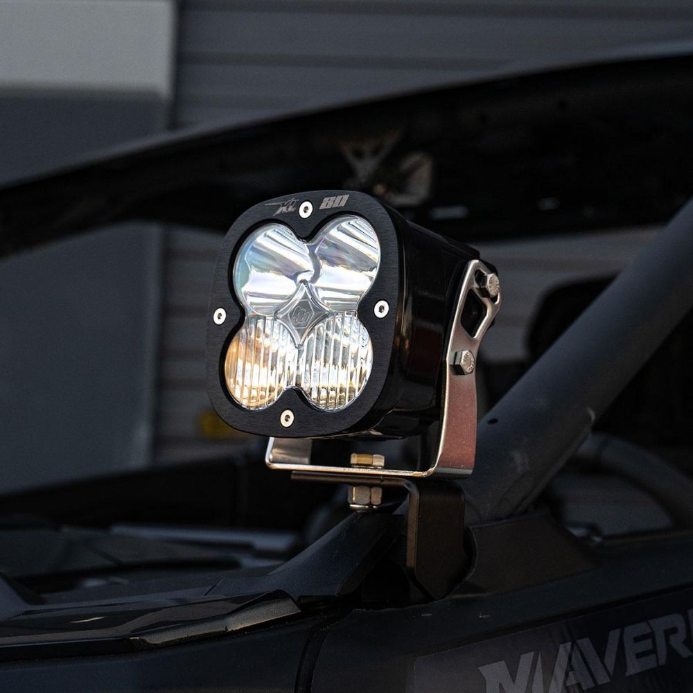 Baja Designs A-Pillar Light Kit Pair XL80 Series Driving/Combo Pattern Clear Lens For Can-Am Maverick R 2024 448189
