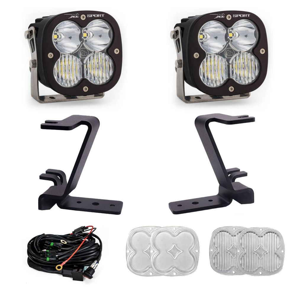 Baja Designs A-Pillar Light Kit Pair XL Sport Series Driving/Combo Pattern Clear Lens 448210