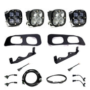 Baja Designs Fog Pocket Light Kit Dual Squadron Sport Series SAE Pattern Clear Lens Upfitter Wiring 448227UP