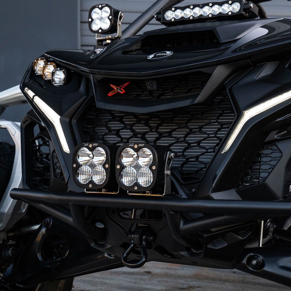 Baja Designs Pre-Runner Bumper LED Light Kit 10 inch OnX6+ Series Driving/Combo Pattern Clear Lens For Can-Am Maverick R 2024 448258