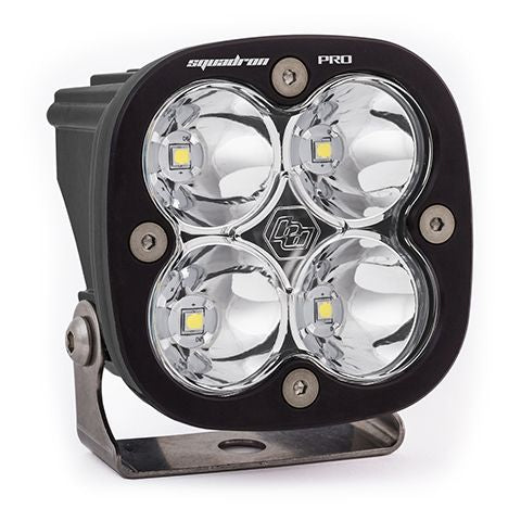 Baja Designs Auxiliary LED Light Pod Each Black Case Squadron Pro Series Spot Pattern Clear Lens Universal 490001