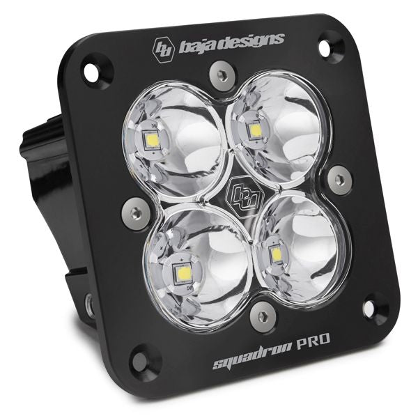 Baja Designs Auxiliary LED Light Pod Each Black Angle Flush Mount Squadron Pro Series Work/Scene Pattern Clear Lens Universal 491006