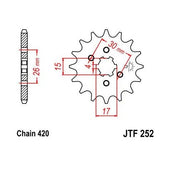 Steel Front Sprocket 17T for Street HONDA CT70 1971