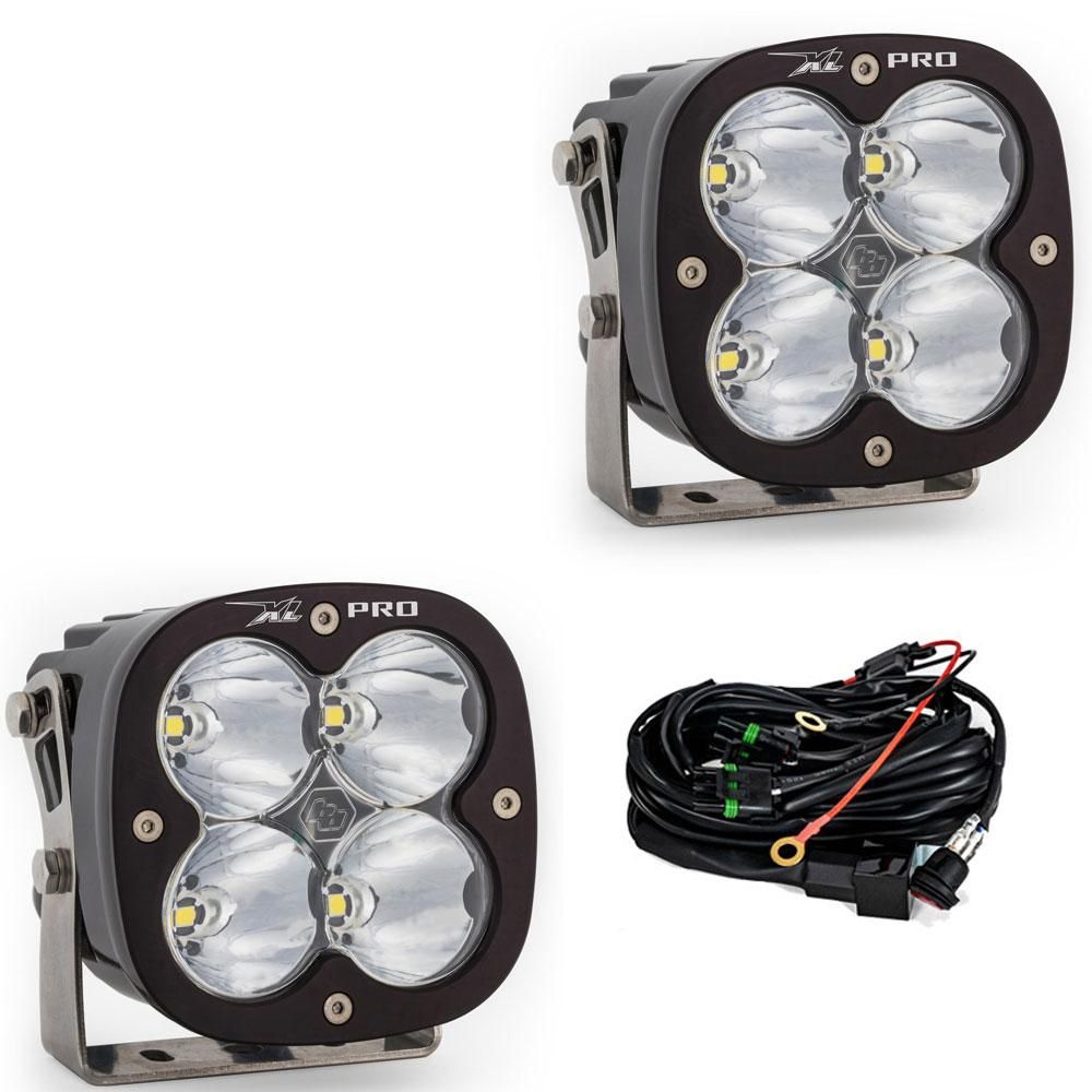 Baja Designs Auxiliary LED Light Pod Pair XL Pro Series Spot Pattern Clear Lens Universal 507801