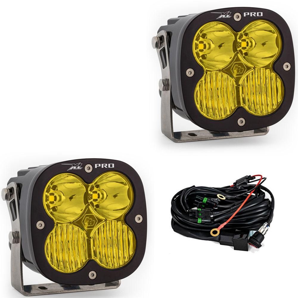 Baja Designs Auxiliary LED Light Pod Pair XL Pro Series Driving/Combo Pattern Baja Amber Lens Universal 507813