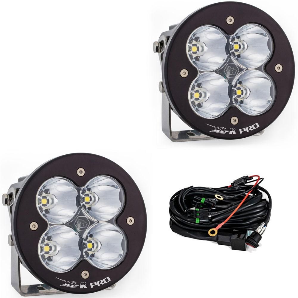 Baja Designs Auxiliary LED Light Pod Pair XL-R Pro Series Spot Pattern Clear Lens Universal 537801