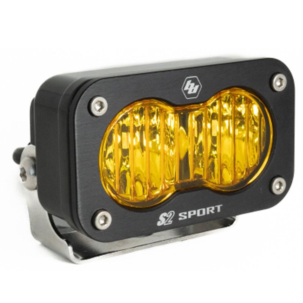 Baja Designs Auxiliary LED Light Pod Each S2 Sport Series Wide Cornering Pattern Baja Amber Lens Universal 540015
