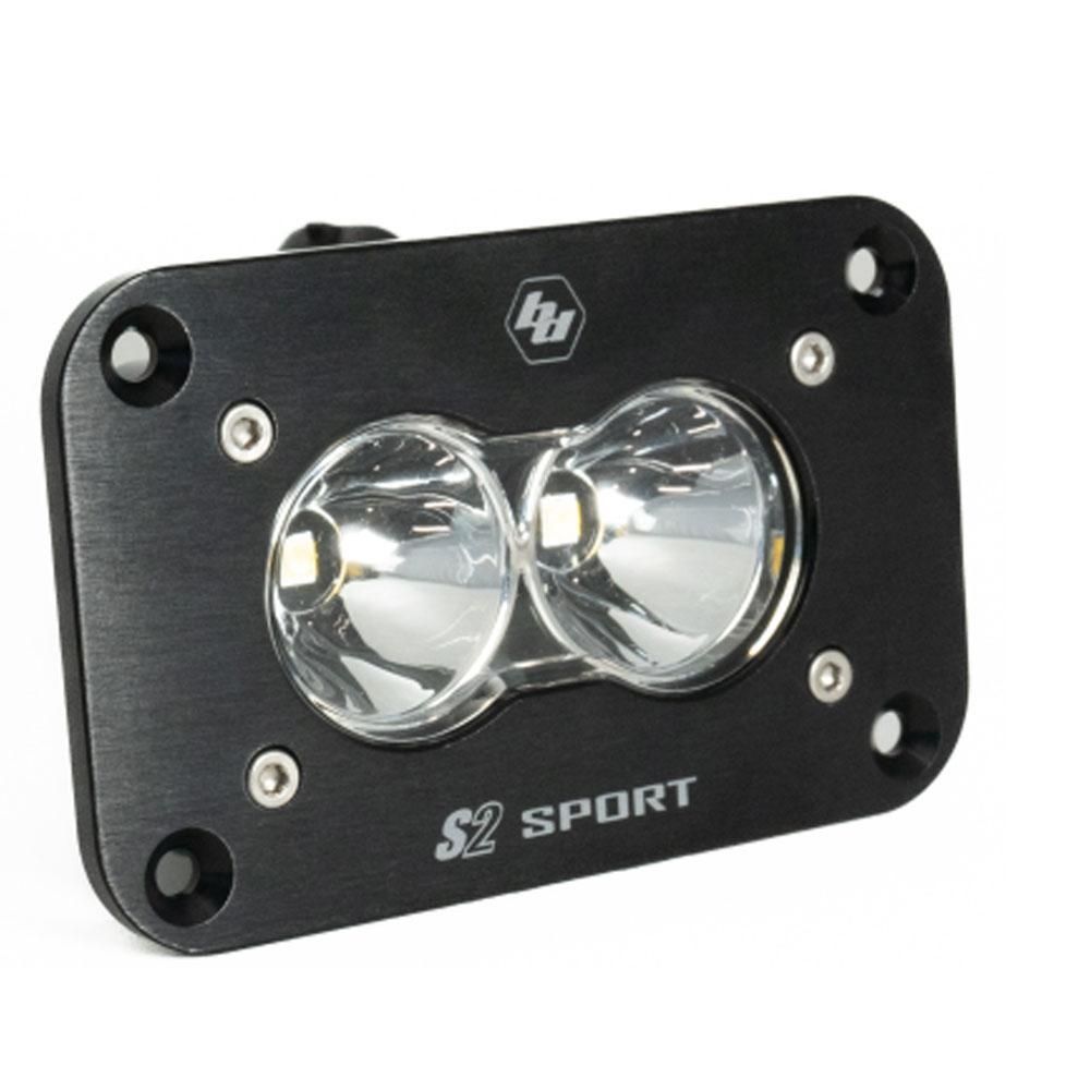 Baja Designs Auxiliary LED Light Pod Each Black Flush Mount S2 Sport Series Spot Pattern Clear Lens Universal 541001