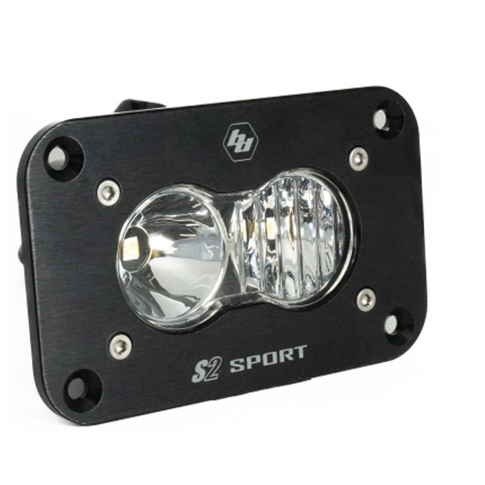 Baja Designs Auxiliary LED Light Pod Each Black Flush Mount S2 Sport Series Driving/Combo Pattern Clear Lens Universal 541003