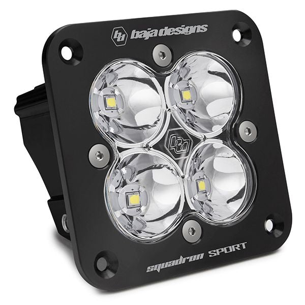 Baja Designs Auxiliary LED Light Pod Each Black Angle Flush Mount Squadron Sport Series Work/Scene Pattern Clear Lens Universal 551006