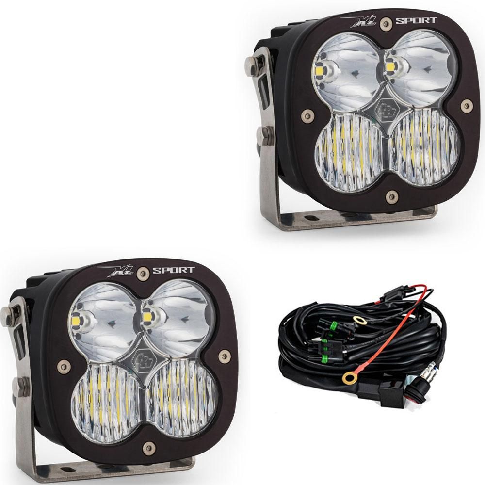Baja Designs Auxiliary LED Light Pod Pair XL Sport Series Driving/Combo Pattern Clear Lens Universal 567803
