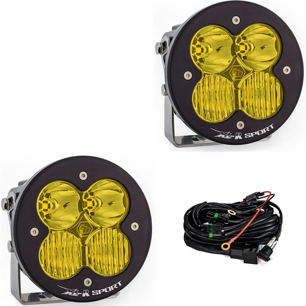 Baja Designs Auxiliary LED Light Pod Pair XL-R Sport Series Driving/Combo Pattern Baja Amber Lens Universal 577813
