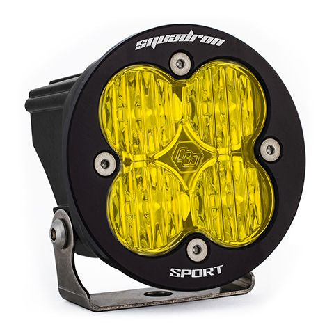 Baja Designs Auxiliary LED Light Pod Each Squadron-R Sport Series Wide Cornering Pattern Baja Amber Lens Universal 580015