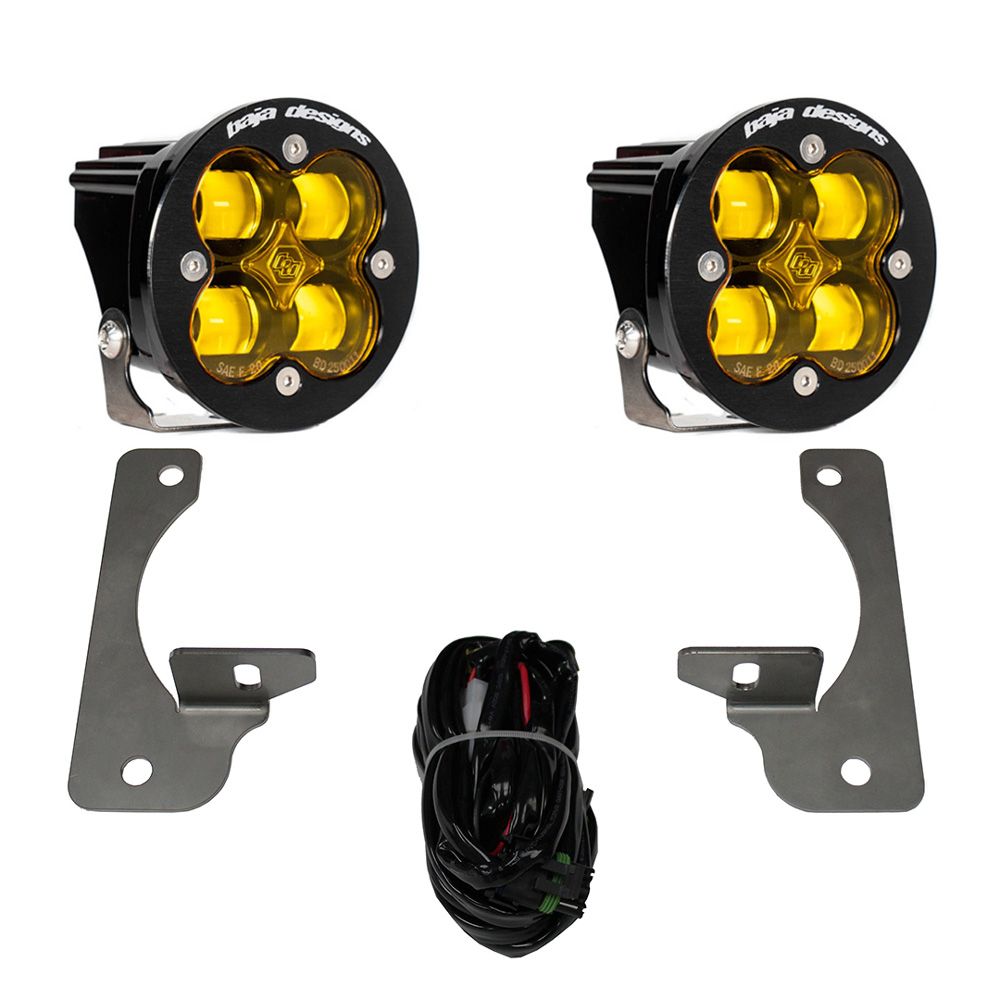 Baja Designs Fog Pocket Light Kit Squadron-R Series SAE Pattern Baja Amber Lens 587525