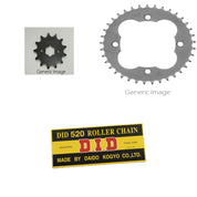 520 Standard Chain,Front & Rear Sprocket Kit for HON TRX250R FourTrax 1991-1992