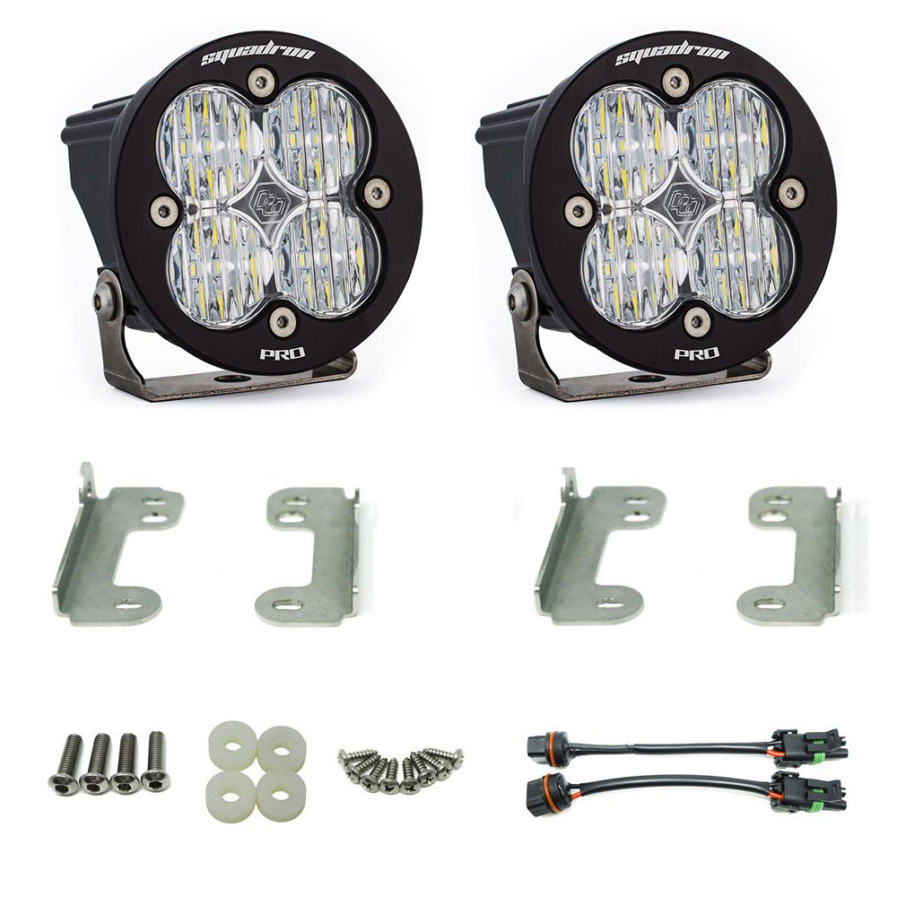 Baja Designs Fog Pocket Light Kit Squadron-R Pro Series Wide Cornering Pattern Clear Lens 597503