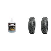 Set of 2 DURO DI-K549 Front Tires 19x7-8 2-ply with QUADBOSS Sealant