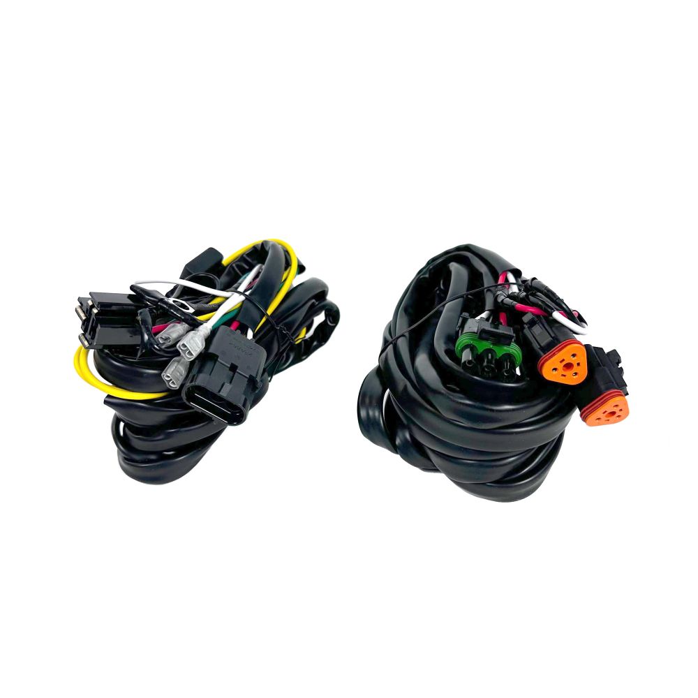 KC HiLiTES Backup Wiring Harness - FLEX ERA - 40 Amp Relay - 3 Position LED Rocker Switch - 3-Pin Deutsch Connectors