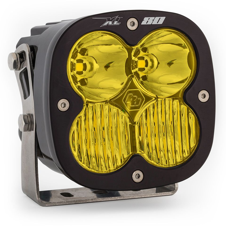 Baja Designs Auxiliary LED Light Pod Each XL80 Series Driving/Combo Pattern Baja Amber Lens Universal 670013