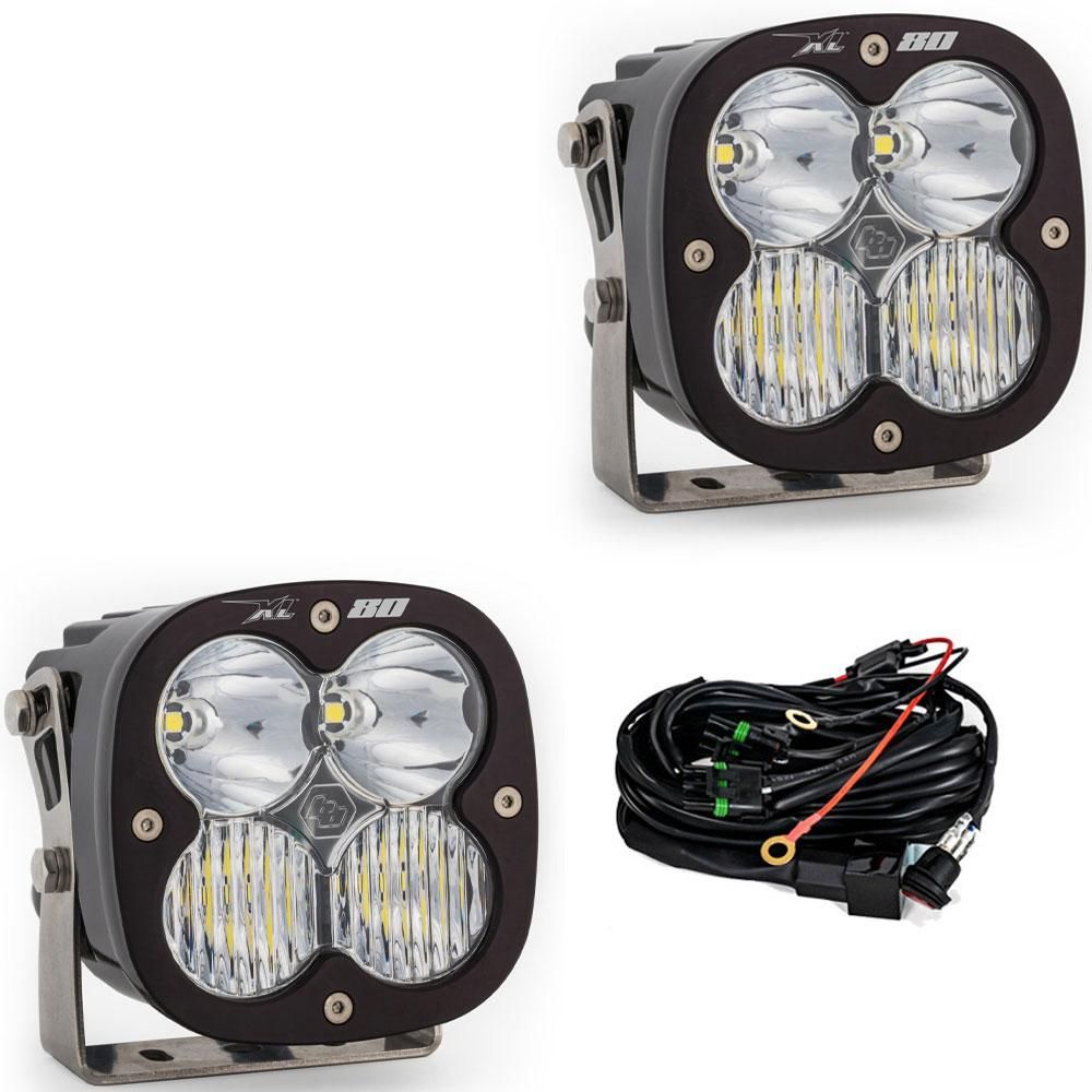 Baja Designs Auxiliary LED Light Pod Pair XL80 Series Driving/Combo Pattern Clear Lens Universal 677803