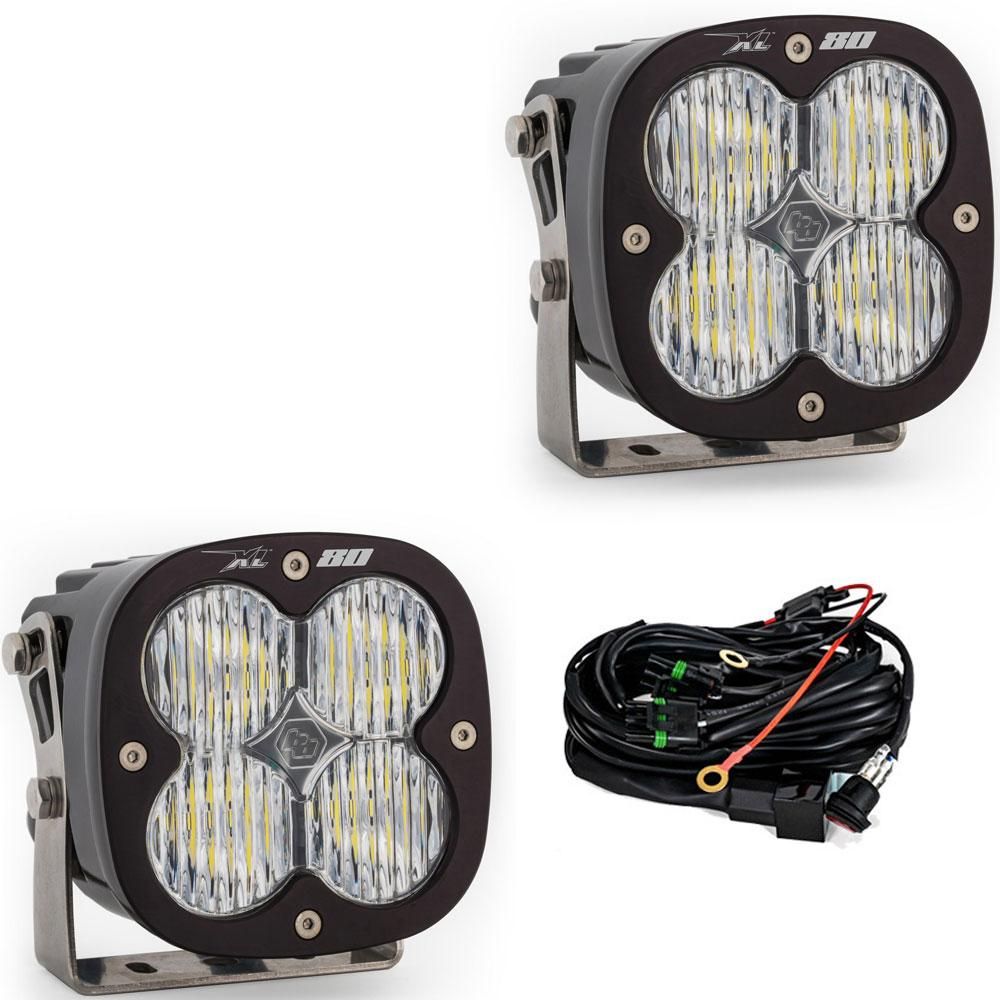 Baja Designs Auxiliary LED Light Pod Pair XL80 Series Wide Cornering Pattern Clear Lens Universal 677805