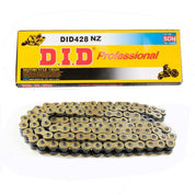 DID 428NZ Super Non-O-Ring Chain 120 Links Gold/Black for ATV/UTV
