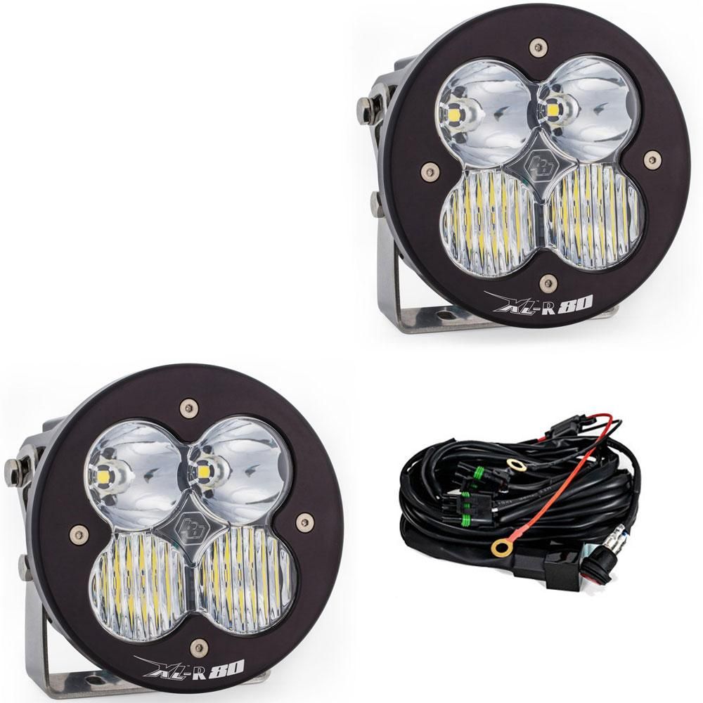 Baja Designs Auxiliary LED Light Pod Pair XL-R 80 Series Driving/Combo Pattern Clear Lens Universal 767803