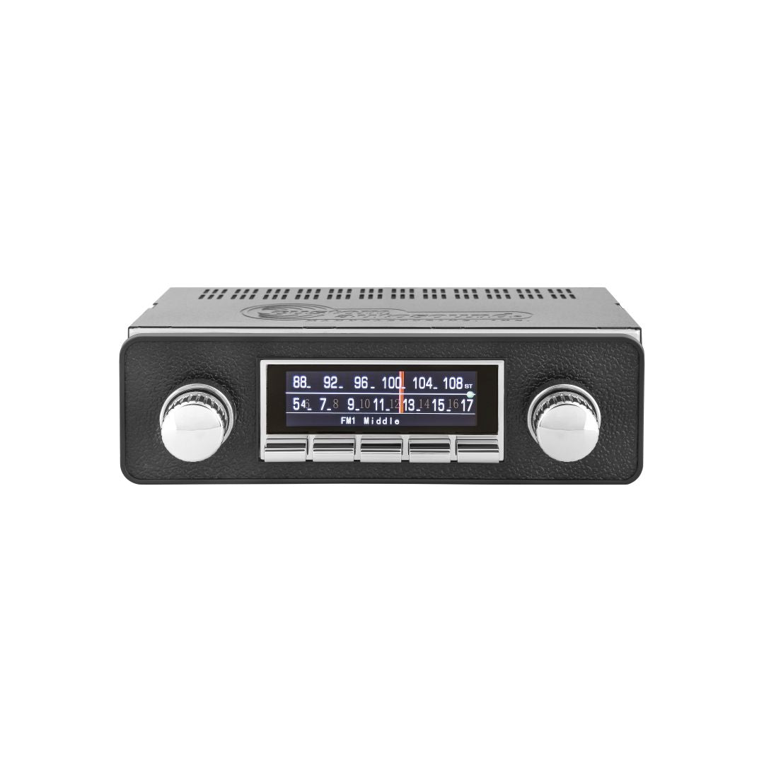 Custom Autosound 67-68 Chevy Camaro Bluetooth 850 DigaDial Premium Stereo With Walnut Trim