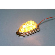 LED MINI-MARKER LIGHT TRIANGLE BLACK AMBER (6 LEDS)