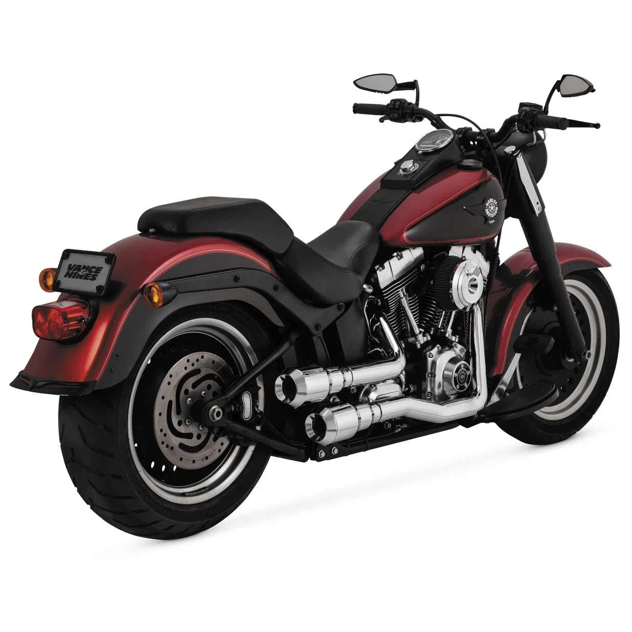 Vance & Hines 16846 Hi-Output Grenades 2-Into-2 Exhaust - Chrome - VH-0204