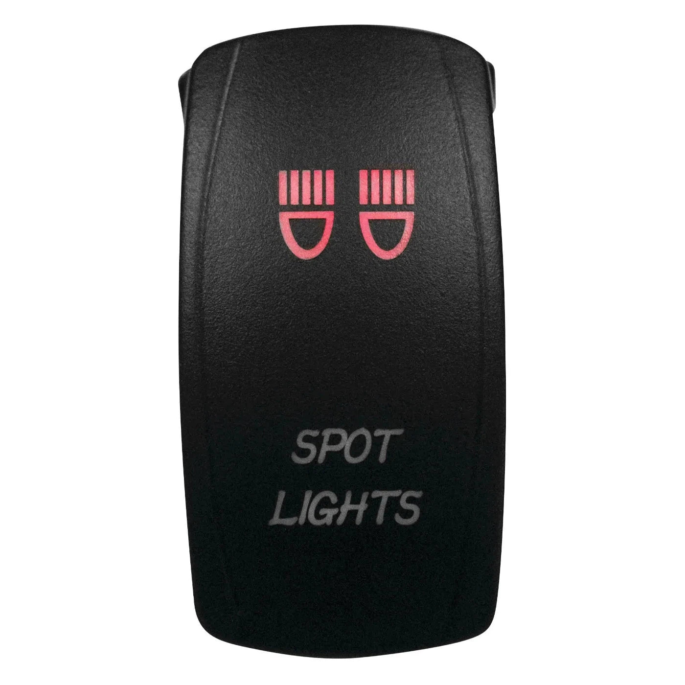 DragonFire Racing Laser-Etched Dual LED Switch - Spot light on/off - Red - 04-0065