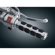 Kuryakyn ISO Grips with Chrome Accent Rings 6-1/4 in. L