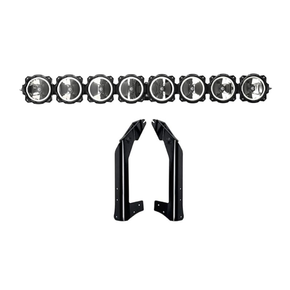 KC HiLiTES 50" Pro6 Gravity LED - 8-Light - Light Bar System - 160W Combo Beam - for 07-18 Jeep JK
